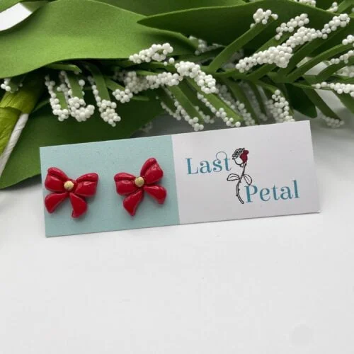 Red Bow Studs