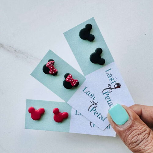 Mickey and Minnie studs