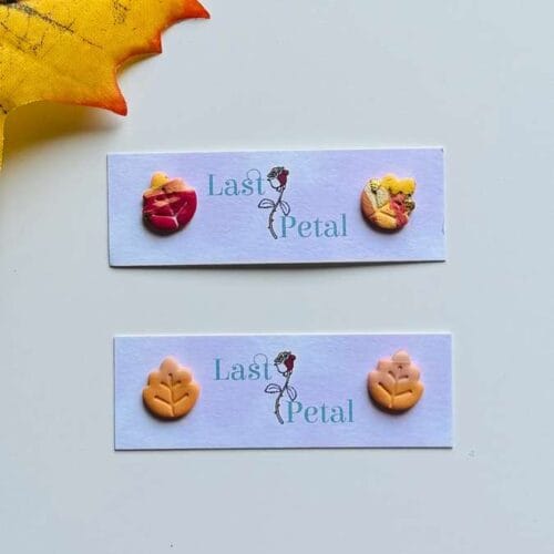 Fall leaf studs