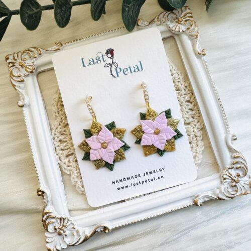 Christmas Poinsettia Dangles