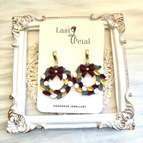 Christmas Wreath Dangle Earrings