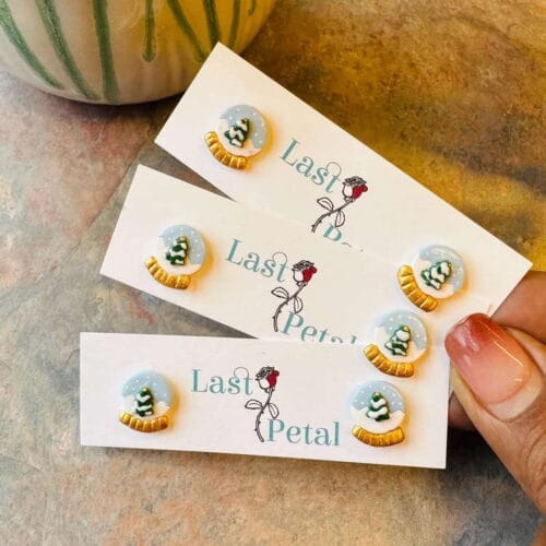 A pair of Snow Globe Studs