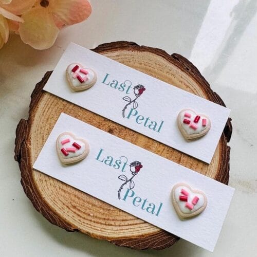 Heart Sugar Cookie Studs
