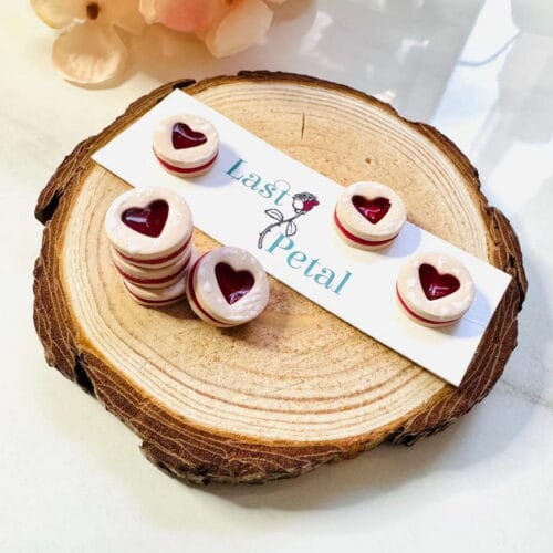 Jam Heart Cookie Studs