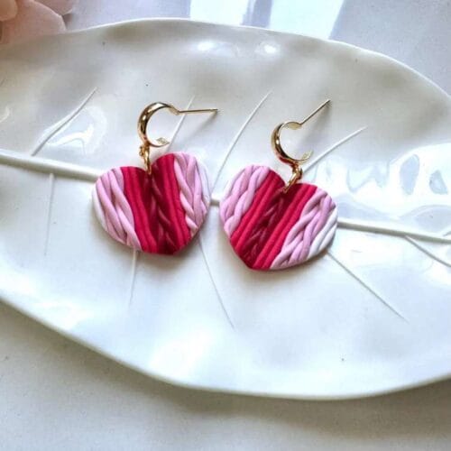 Knitted Heart Dangles