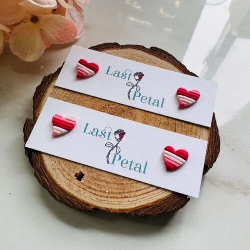 Rainbow Heart Studs