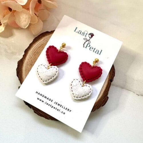 Stitched Heart Dangles