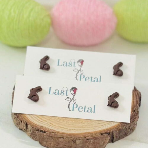 Chocolate Bunny Studs