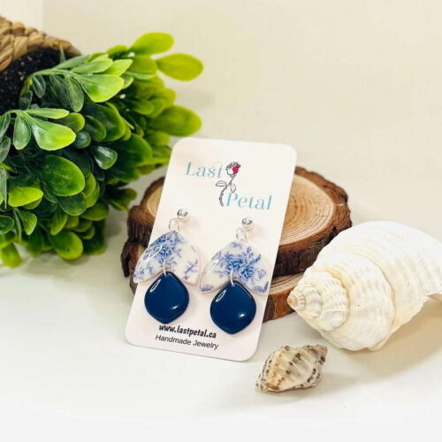 Porcelain Look Dangle Earrings