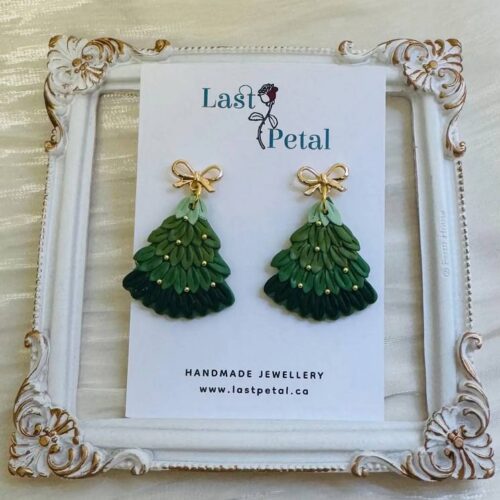 Christmas Tree Dangle Earrings